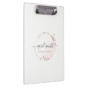 Porte-bloc Aquarelle rose pâle Or Cercle Floral (Swatch)