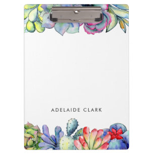 Porte-bloc Aquarelle succulente de cactus