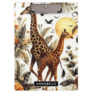Porte-bloc Aquarelle vintage de Giraffe