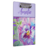 Porte-bloc Aquarelle violette de Pansy Jolie fleur florale (Swatch)
