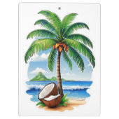 Porte-bloc Arbre de coco Île tropicale (Dos)
