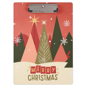 Porte-bloc Arbre de Noël joyeux rétro/vintage