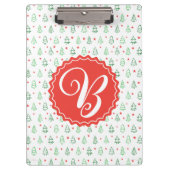 Porte-bloc Arbre de Noël rouge et vert (Devant)