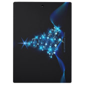 Porte-bloc arbre de Noël stylisé SlipperyJoe bleu brillant s (Dos)