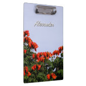 Porte-bloc Arbre de tulipe africain botanique tout texte (Swatch)