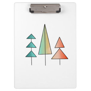 Porte-bloc arbres arc-en-ciel modernes du milieu du siècle ro