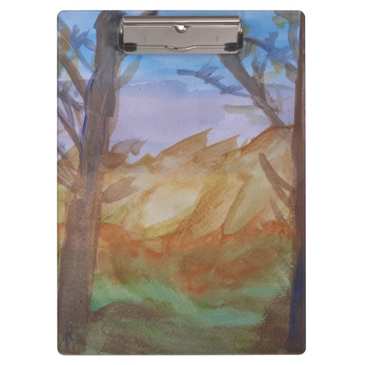Porte-bloc Arbres au coucher du soleil (Devant)