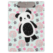 Porte-bloc Arbres, fleurs et ours de panda (Devant)