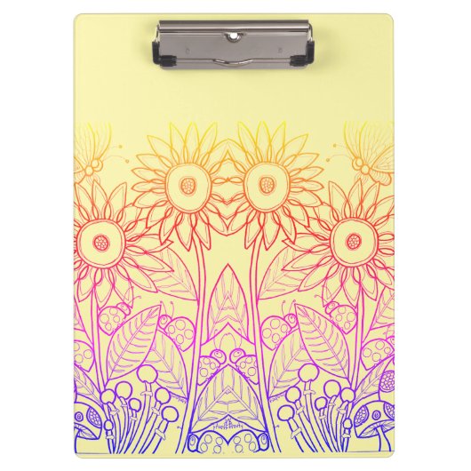 Porte-bloc Arc-en-ciel Ombre Papillon & Ladybugs (Devant)