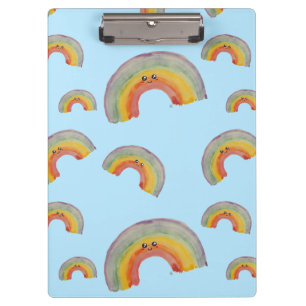 Porte-bloc Arc-en-ciel Pastel Blue Kawaii
