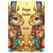 PORTE-BLOC ARCHER ~ HAPPY EASTER ~ EASTER BUNNIES ~ (Dos)