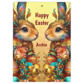 PORTE-BLOC ARCHIE ~ HAPPY EASTER ~ EASTER BUNNIES ~ (Dos)