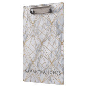 Porte-bloc Architecturale Texture marbre blanc or (Gauche)