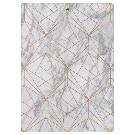 Porte-bloc Architecturale Texture marbre blanc or (Dos)