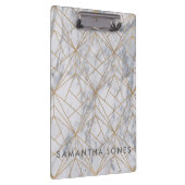 Porte-bloc Architecturale Texture marbre blanc or (Swatch)