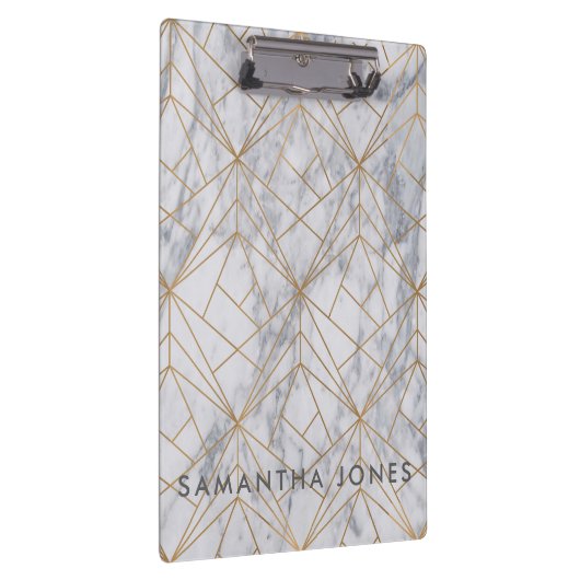 Porte-bloc Architecturale Texture marbre blanc or (Swatch)