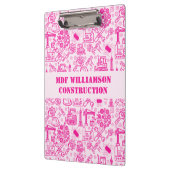 Porte-bloc architecture moderne rose girly Plan directeur (Gauche)