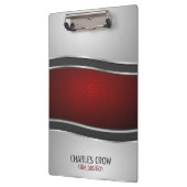 Porte-bloc Argent Et Métal Rouge Avec Points (Gauche)