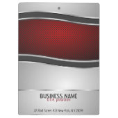 Porte-bloc Argent Et Métal Rouge Avec Points (Dos)