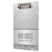 Porte-bloc Argent métallique professionnel moderne (Gauche)