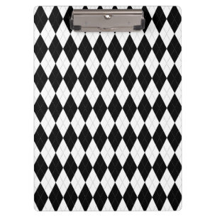 Porte-bloc Argyle blanc petit diamant forme noir de jais