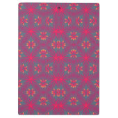 Porte-bloc ARI ~ Design rose, pourpre, jaune et gris (Dos)