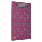 Porte-bloc ARI ~ Design rose, pourpre, jaune et gris (Swatch)
