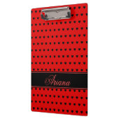 Porte-bloc Ariana - Modèle De Nom Personnalisé, Rouge Et Noir (Gauche)