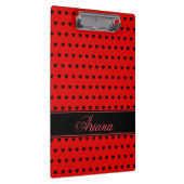 Porte-bloc Ariana - Modèle De Nom Personnalisé, Rouge Et Noir (Swatch)