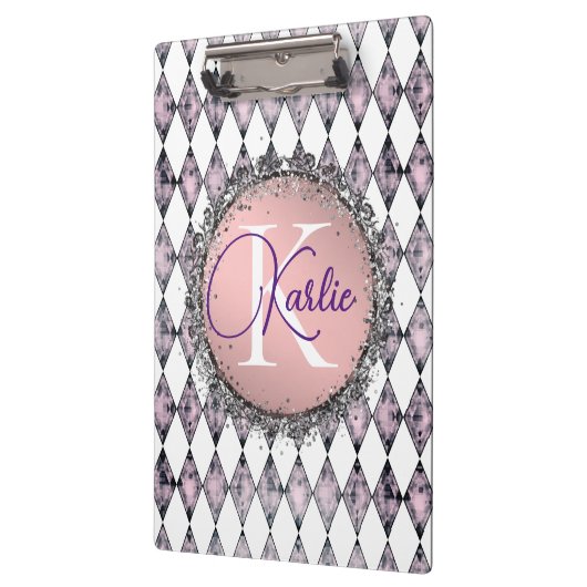 Porte-bloc Arlequin rose (Gauche)