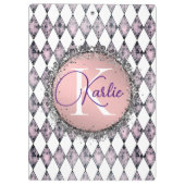 Porte-bloc Arlequin rose (Dos)