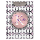 Porte-bloc Arlequin rose (Devant)