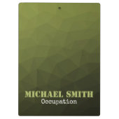 Porte-bloc Armée verte olive géométrique motif de maillage Vo (Dos)