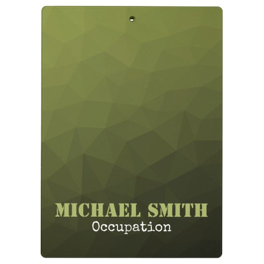 Porte-bloc Armée verte olive géométrique motif de maillage Vo (Dos)