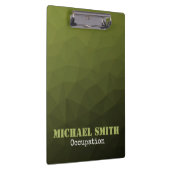 Porte-bloc Armée verte olive géométrique motif de maillage Vo (Swatch)