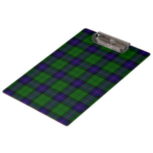 Porte-bloc Armstrong tartan bleu et vert plaid