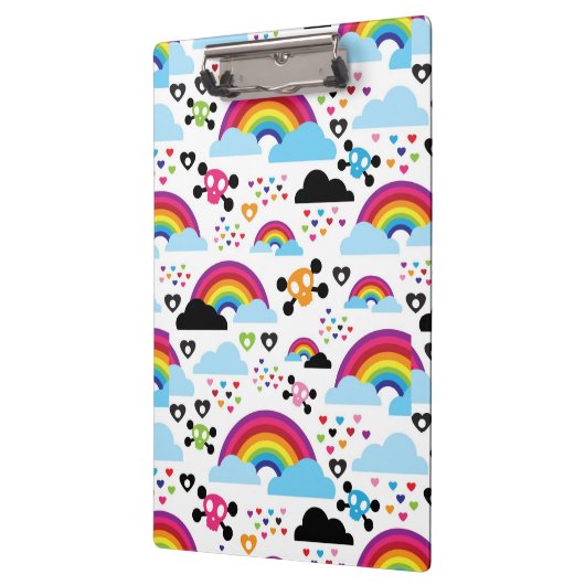 Porte-bloc Arrière - plan adolescent de crâne d'arc-en-ciel (Gauche)