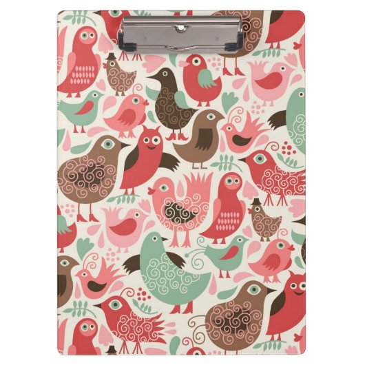Porte-bloc arrière - plan avec les oiseaux mignons (Devant)