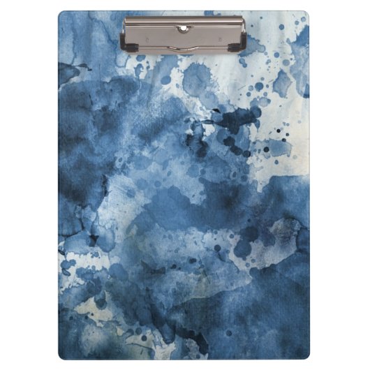 Porte-bloc Arrière - plan bleu abstrait d'aquarelle (Devant)