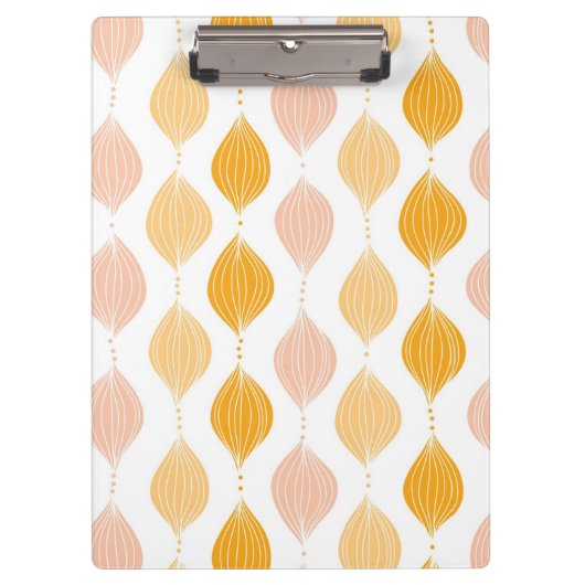 Porte-bloc Arrière - plan d'or abstrait de motif d'ogee (Devant)