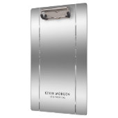 Porte-bloc Arrière - plan gris argent métallique brillant (Gauche)