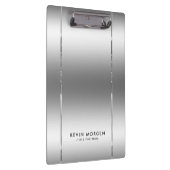 Porte-bloc Arrière - plan gris argent métallique brillant (Swatch)