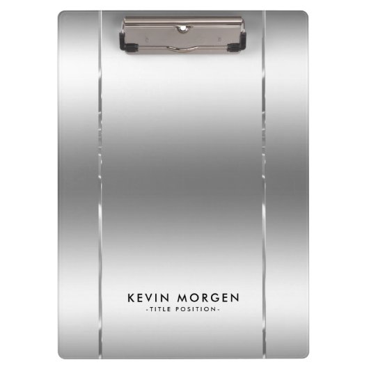 Porte-bloc Arrière - plan gris argent métallique brillant (Devant)