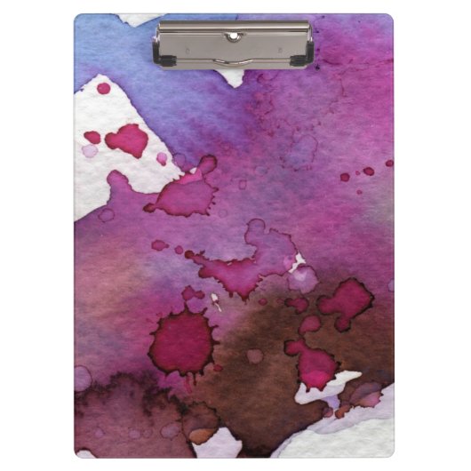 Porte-bloc Arrière - plan pourpre d'aquarelle (Devant)