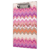 Porte-bloc Arrière - plan rose de zigzag (Gauche)