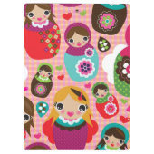 Porte-bloc Arrière - plan russe d'illustration de poupée (Dos)