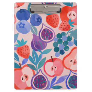 Porte-bloc Art à motif de fruits mélangés colorés