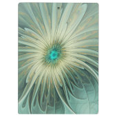 Porte-bloc Art abstrait de fleurs de fantaisie vert sauge fra (Dos)