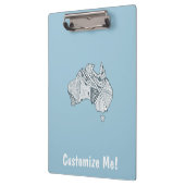 Porte-bloc Art carte australien (Gauche)