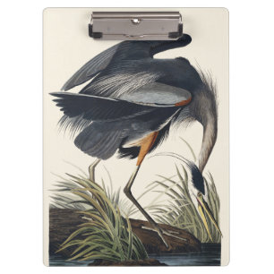Porte-bloc Art de la nature de l'aigrette bleue Audubon vinta